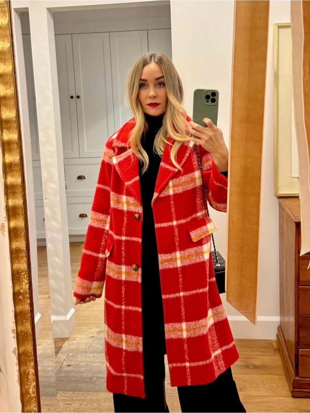 <LC Lauren Conrad> Notch Lapel Long Overcoat